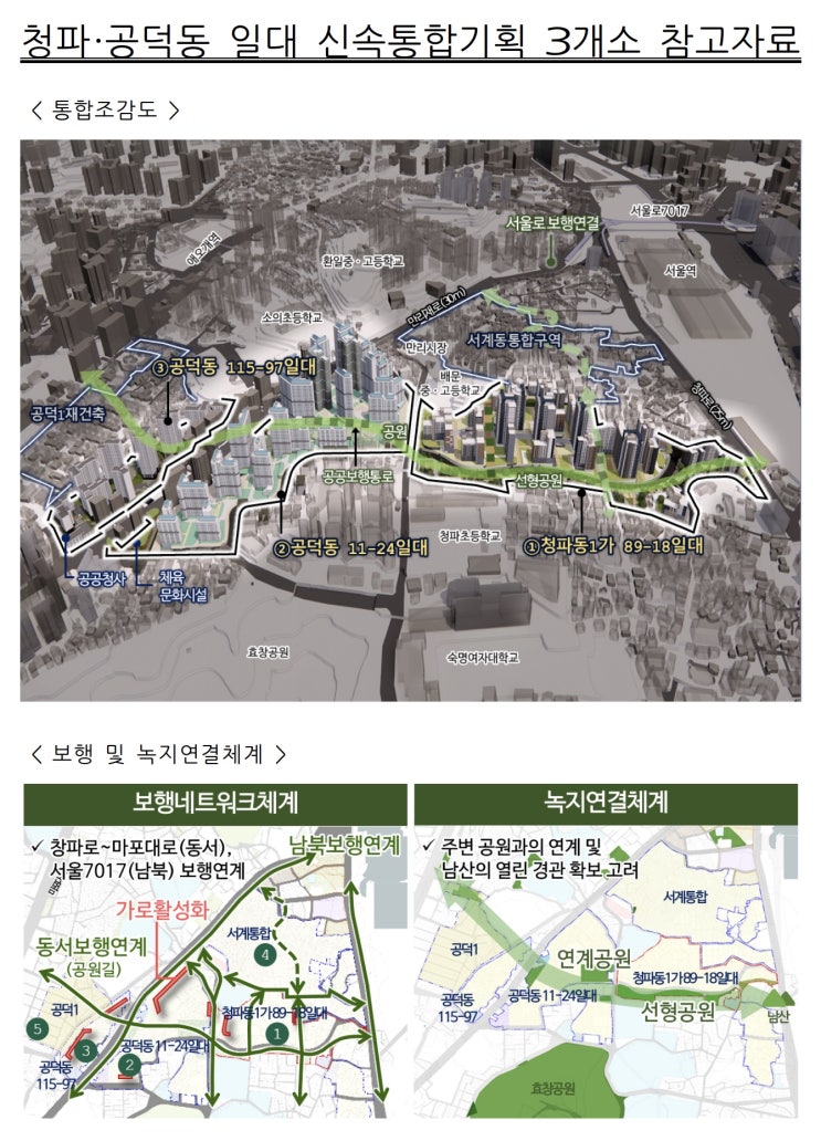 서울시, 청파·공덕동 인접 3개소 신속통합기획 확정
