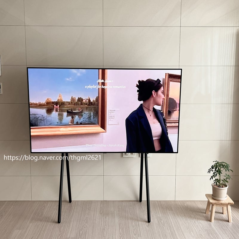 65인치 LG TV 스탠드 이젤형 티비거치대 엣지월 선정리 셀프 후기
