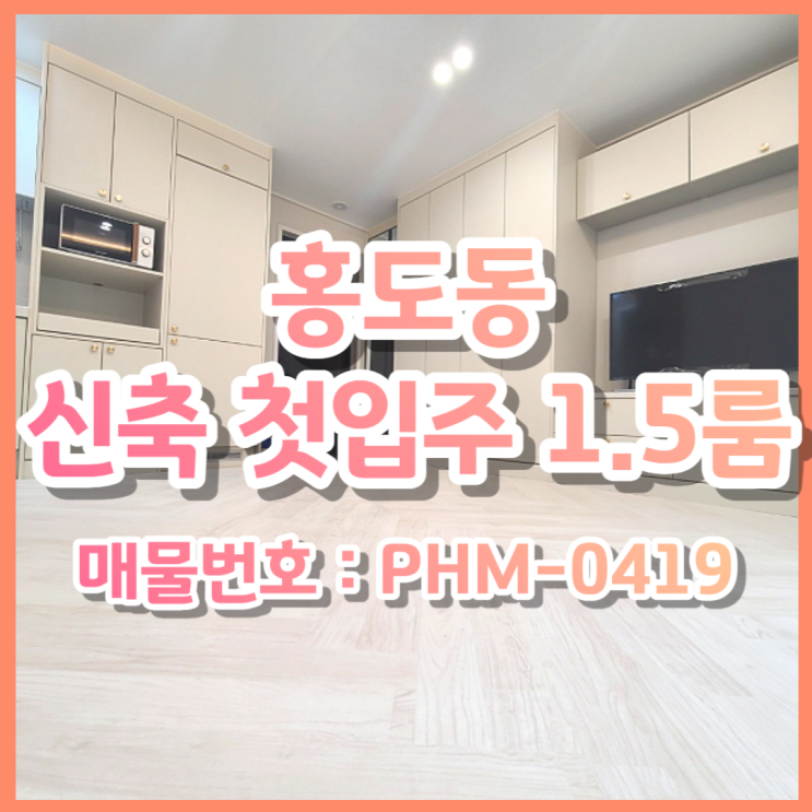 수납공간이 많은 대전 동구 홍도동 1.5룸 신축 첫입주 풀옵션 매물(건조기, 넓은주차장)