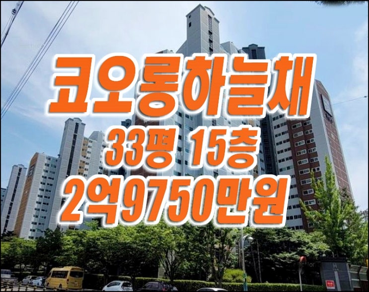 달서구 아파트 경매 월성동코오롱하늘채 1단지