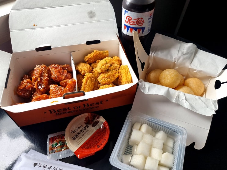  대구 칠성동 치킨] 윙봉 반반치킨 / 후라이드 반 양념 반 '혁계치킨 칠성점'