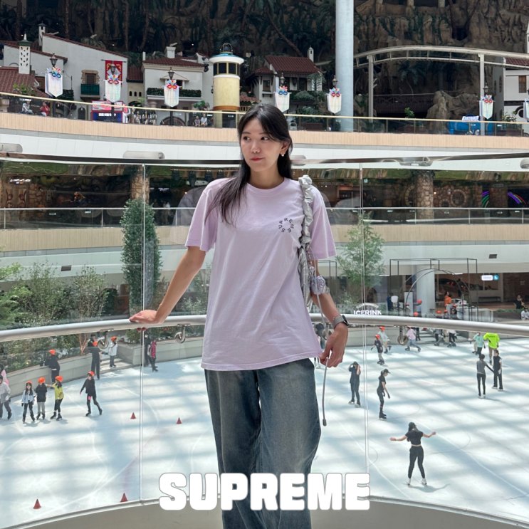 슈프림 반팔티 마블티셔츠 라이트 퍼플 M 오사카 쇼핑 후기!