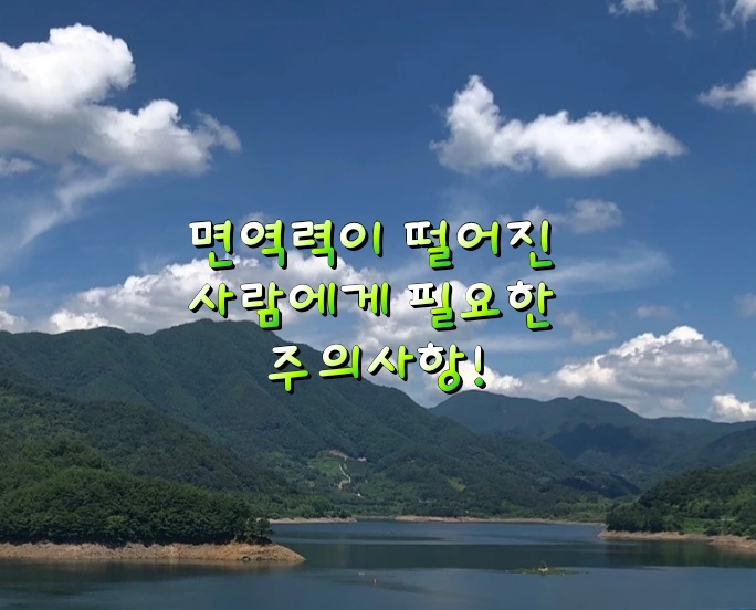 면역력이 떨어진 사람에게 필요한 주의사항! 면역력이 떨어진 사람에게 필요한 주의사항!