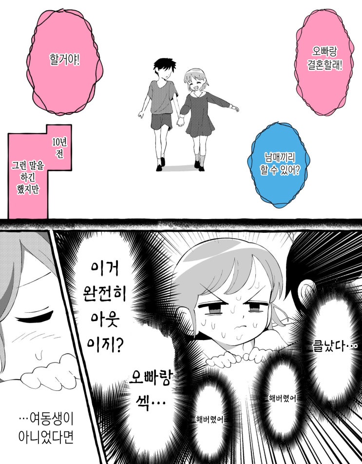 여동생을 그만두고 싶은 여동생 / 오빠를 너무 좋아해서 발언의 모순을 눈치채지 못하는 여동생 - [오리지널 만화][웹코믹]