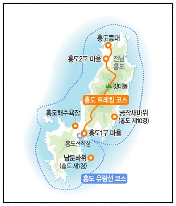홍도여행 필수코스 [산림청 100대명산] 홍도 깃대봉 종주코스 : 네이버 블로그