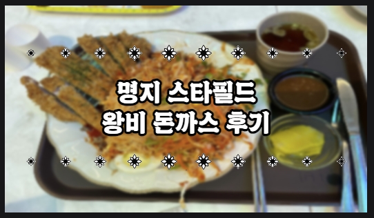  명지 스타필드 왕비돈까스 후기! 재방문의사 100%