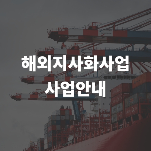  선택형지원사업 해외지사화사업 사업안내