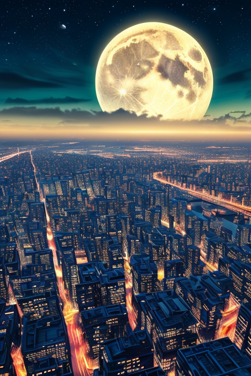 [Ai Greem] 배경_전경 126: 멋진 야경이 있는 무료 이미지, 멋진 야경 항공뷰 이미지, 높은 곳에서 바라본 저녁 때의 도시 모습 무료 그림