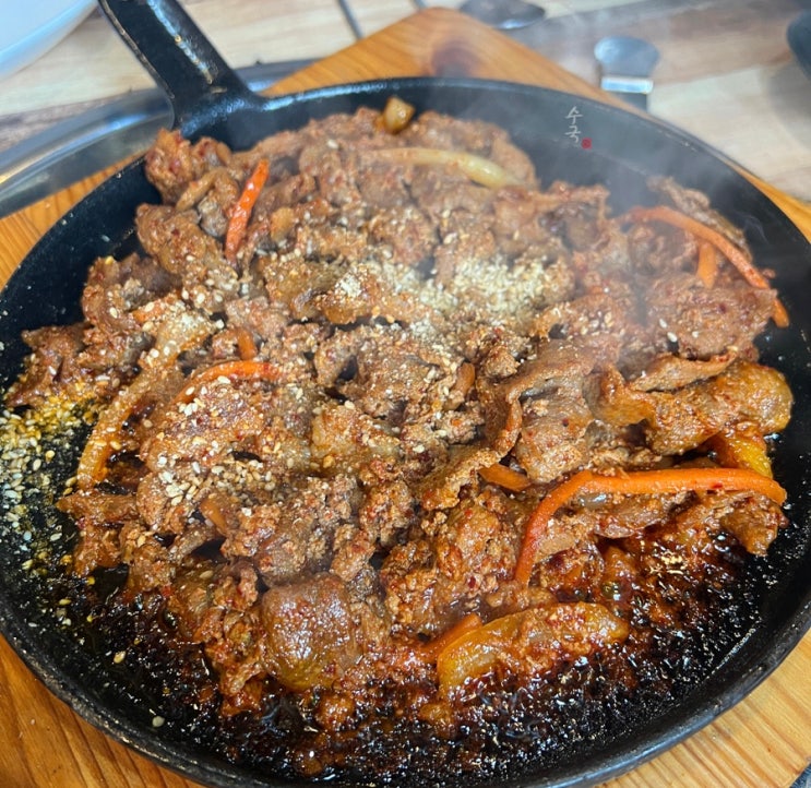  수원 영화동 참숯화로갈비, 점심특선 제육쌈,육회비빔밥 솔직후기