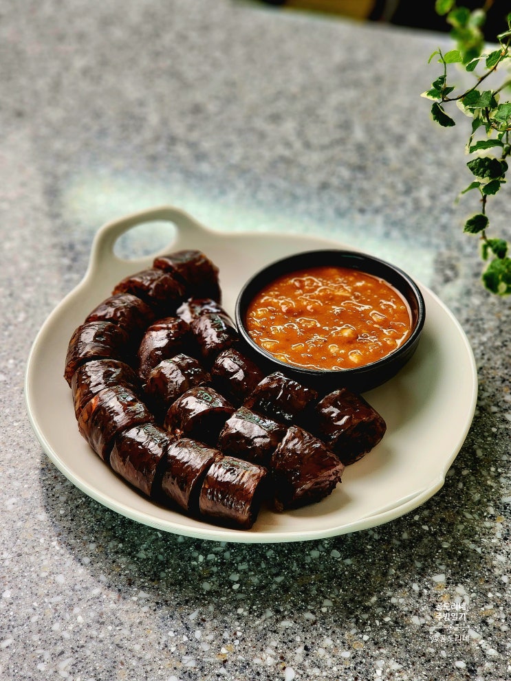  에어프라이어 순대 요리 순대 막장 쌈장 소스 만들기