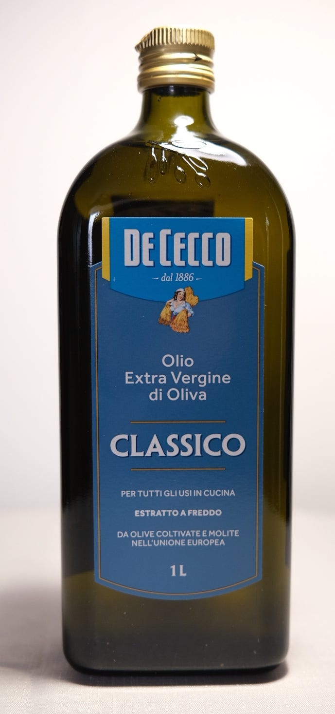 데체코 엑스트라 버진 올리브오일, 양식의 기본은 올리브유