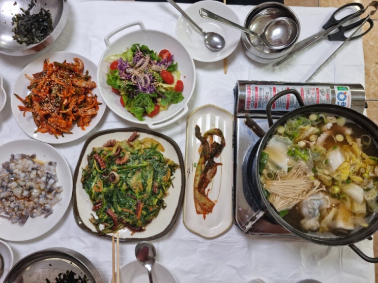  무안 낙지 골목 동산정 거리의 코스 맛집