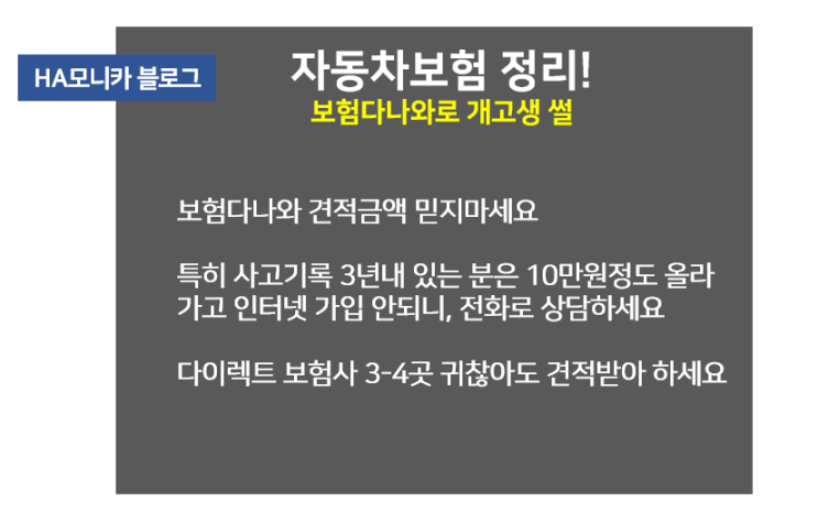 [자동차보험 싸게 총정리] 보험<b>다나와</b>로 개고생하고 가입한 썰..