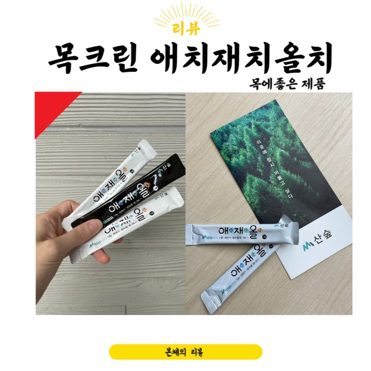  목케어 시작할때는 간편하게 목에좋은 목크린 애치재치올치