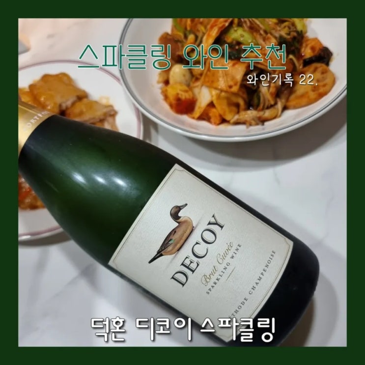  와인기록.22 스파클링 와인 추천 - 여름에 어울리는 덕혼 디코이 스파클링