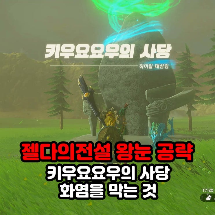  "키우요요우의 사당(화염을 막는 것)" 하이랄 대삼림 / 젤다의 전설 왕눈 왕국의 눈물 공략