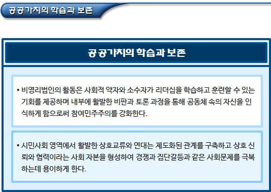 비영리법인의 기능 및 공익법인과의 비교