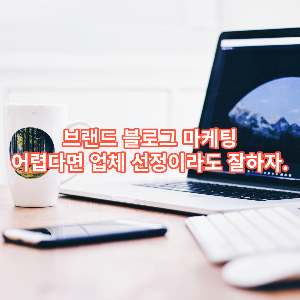  브랜드 블로그 마케팅, 어렵다면 업체 선정이라도 잘하자.