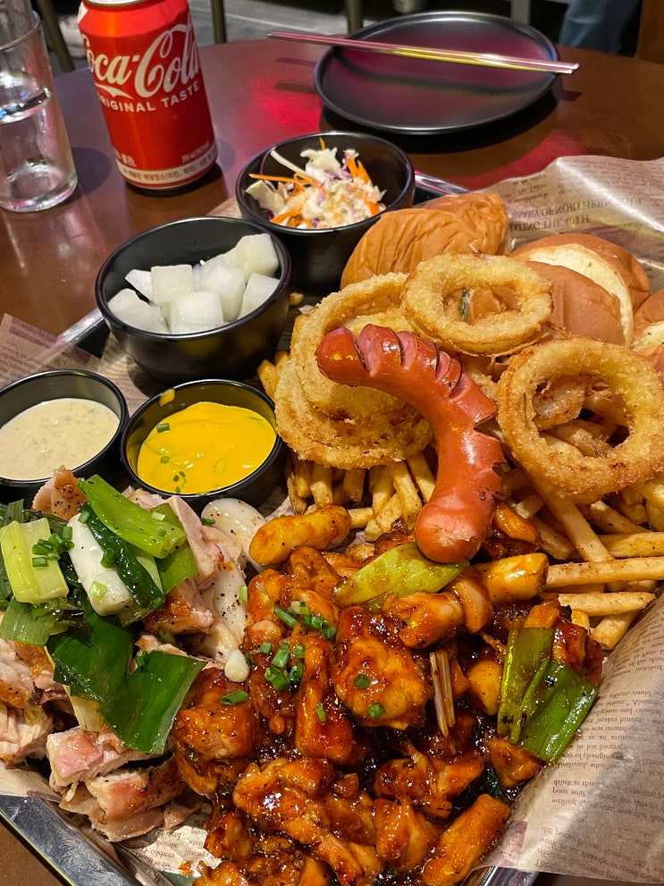  문정법조타운맛집 감탄계 숯불치킨 - 치킨버거 만들어먹는 감탄계한판 후기