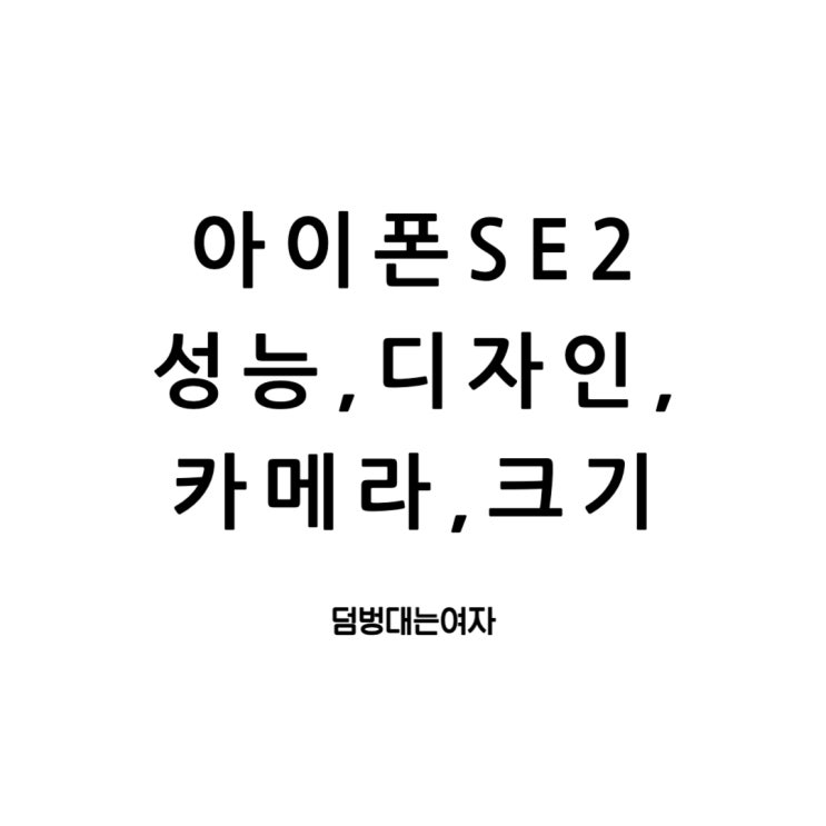  가격대비 훌륭한 성능! 세컨폰으로 사용하기 좋은 아이폰se2(하지만 단점도 있다)