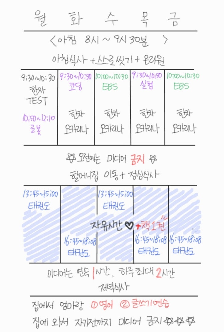  [방학계획] 초등학생 여름방학 알차게 보내기!