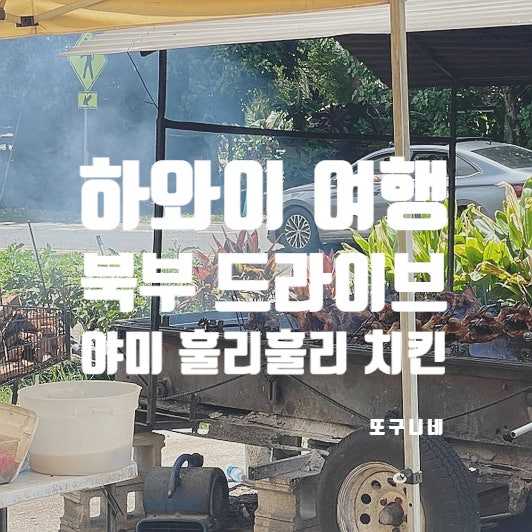  미국 하와이 오하우 북부 드라이브 쿠알로아 랜치 맛집, 야미 훌리 훌리 치킨