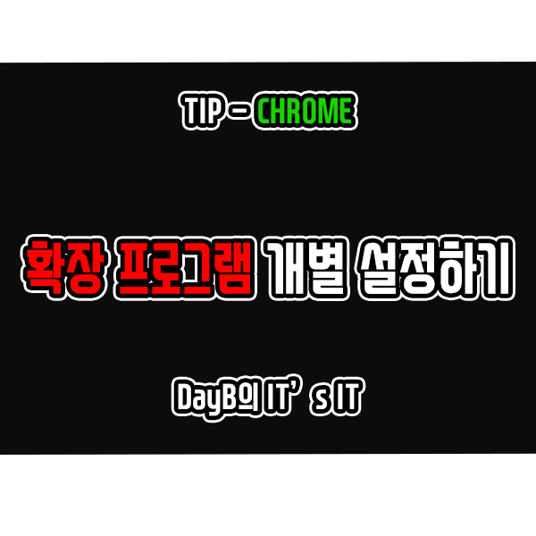 크롬 확장 프로그램 사이트에 따라 개별 사용 설정하는 방법 크롬 확장 프로그램 사이트에 따라 개별 사용 설정하는 방법