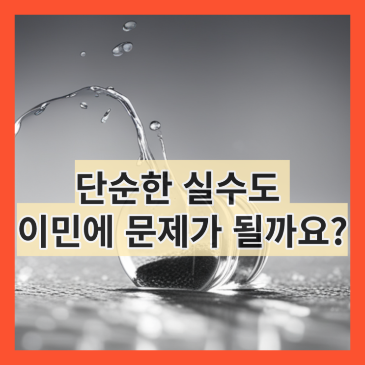  단순한 실수도 이민에 문제가 될까요?