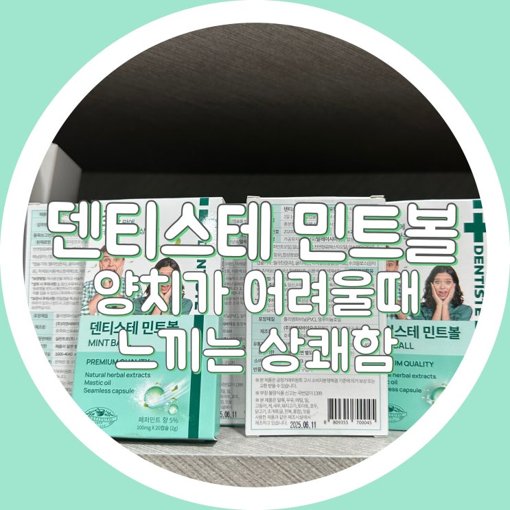  [여행준비물] 덴티스테 민트볼 - 내돈내산 페퍼민트맛 올리브영 양치대용 구취제거제 후기