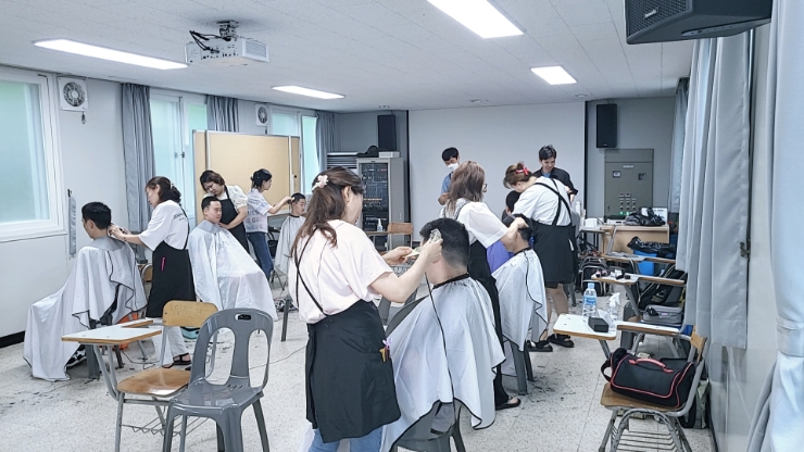  대구 미용봉사 50사단 군부대 봉사활동 진행