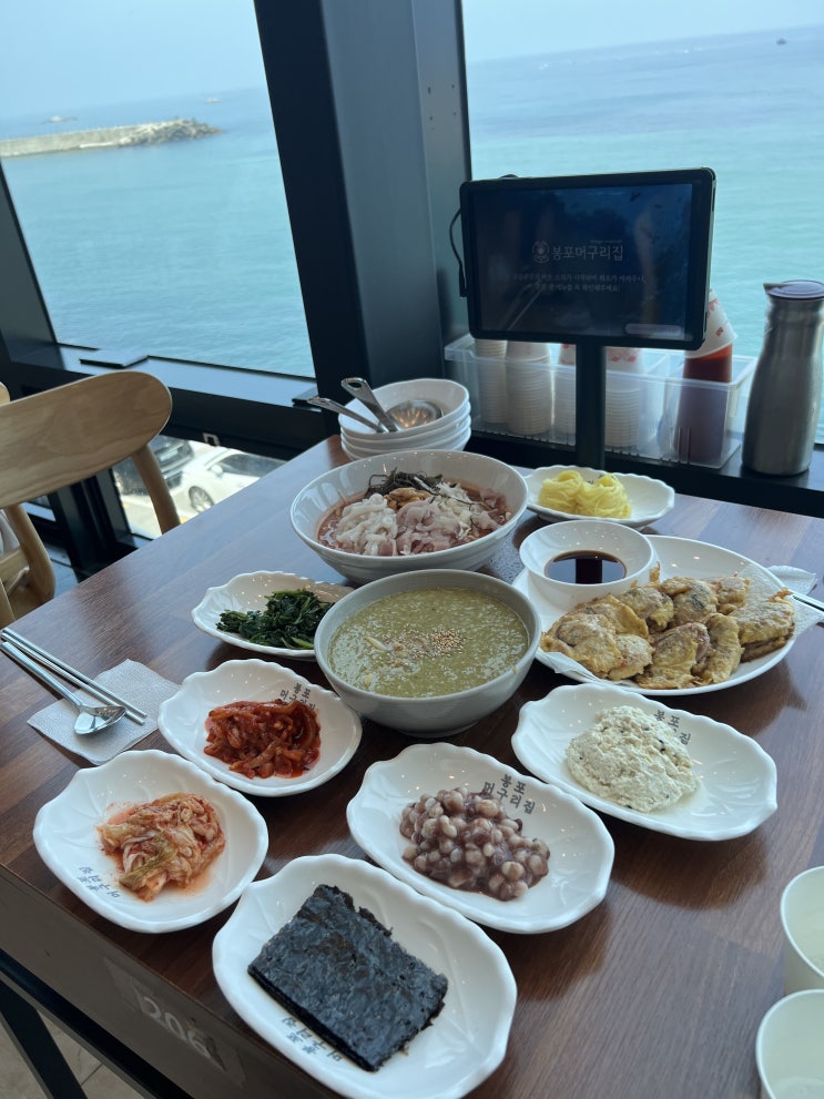  속초 바다뷰 맛집 봉포머구리집  물회, 오징어순대, 전복죽 후기!!