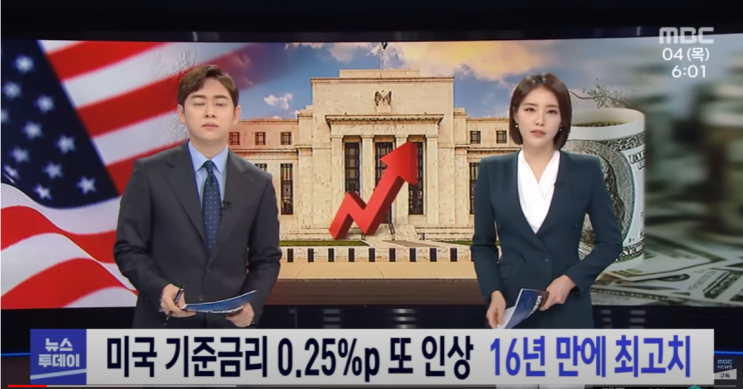  [출처.MBC뉴스]미국 기준금리 0.25%p 인상, 7월 FOMC 금리인상