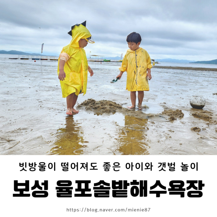 [보성 율포 해수욕장]광주 근교 전남 보성 비오는 날 아이와 갈만한 곳 갯벌 체험 모래 놀이 대만족