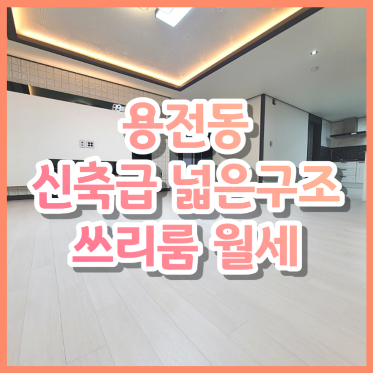  대전 동구 용전동 주인세대 쓰리룸 월세, 20년 신축급 굉장히 넓은 구조(주차용이, 무인택배함)