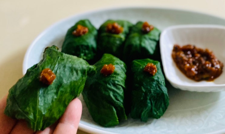  호박잎찌는시간과 효능 칼로리 보관법 및 제철나물로 쌈밥롤과 양념장 맛있게 만드는법
