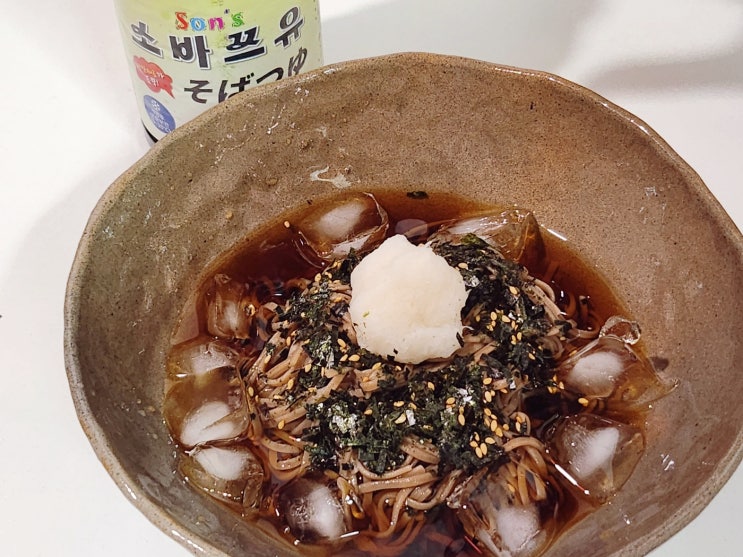  여름 야식 메뉴 :: 시원한 메밀 소바 쯔유 이용한 냉모밀 간편레시피!