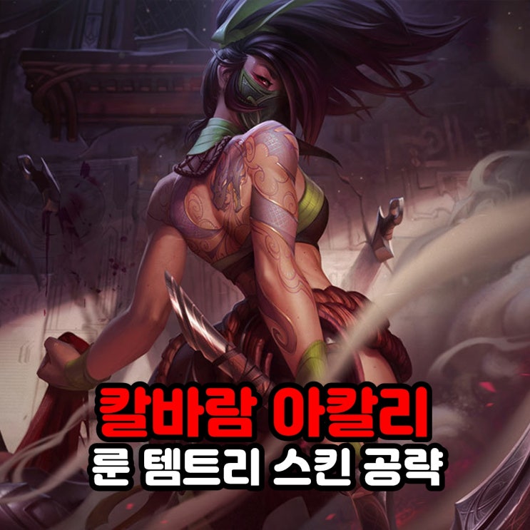  칼바람 아칼리 룬, 템트리, 스킨, 리그오브레전드 롤 공략