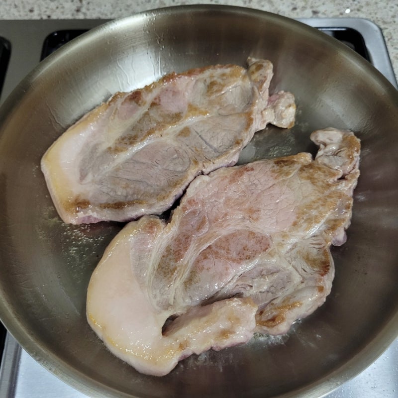 새로 구입한 핀일로 스텐후라이팬으로 요리해먹기
