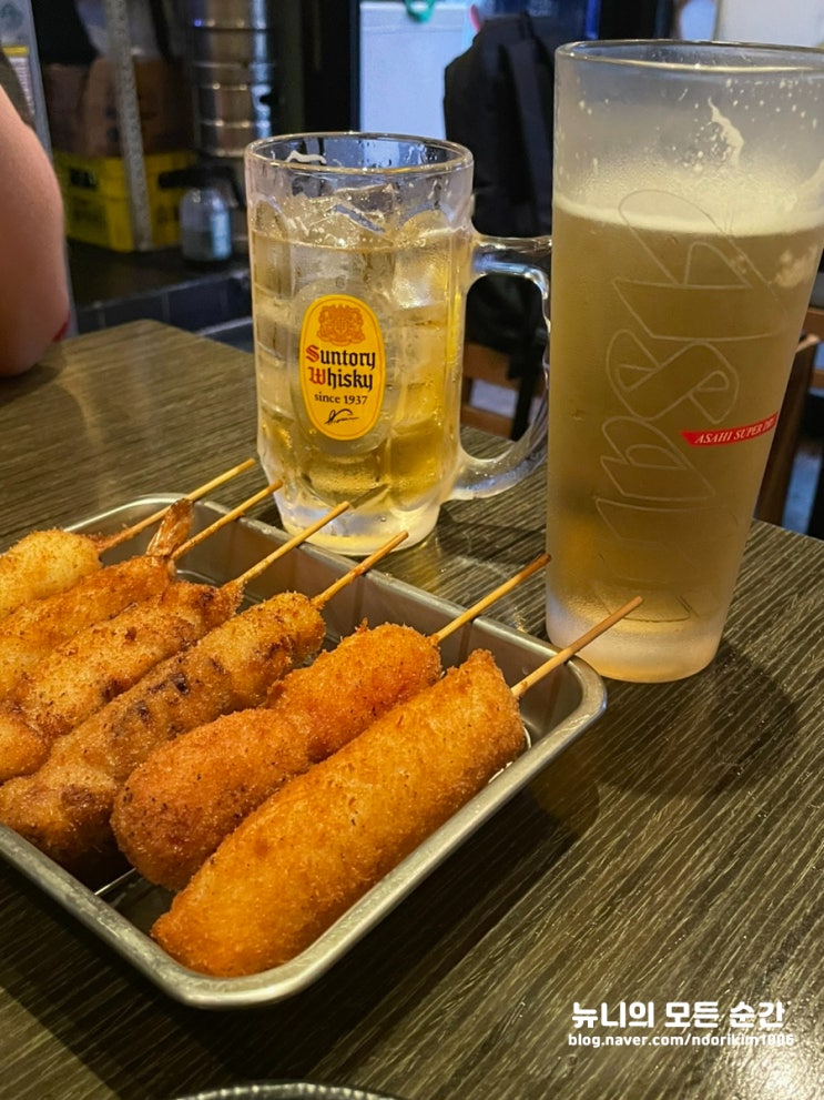  평촌 쿠시카츠 쿠마에서 맛있는 꼬치 튀김과 아사히 생맥주