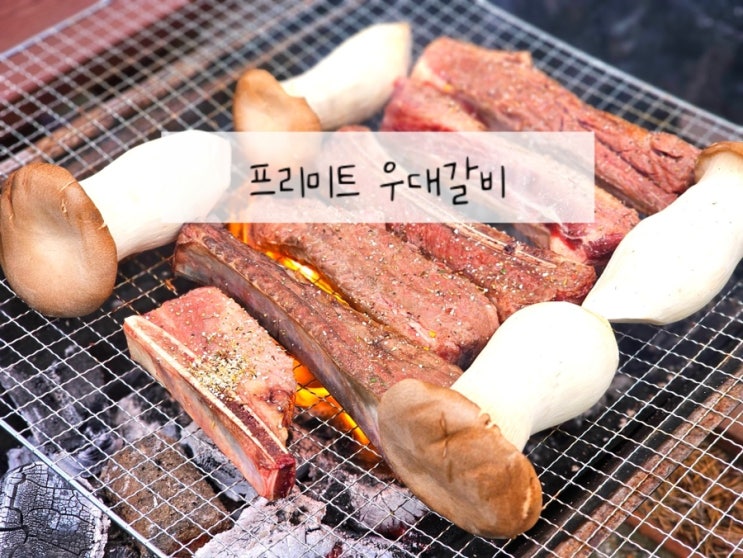  캠핑고기 프리미트 우대갈비 굽기 숯불 바베큐 캠핑 요리