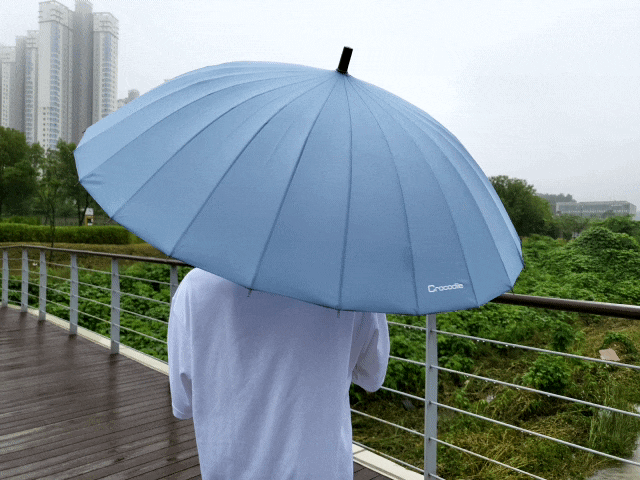 장우산추천 :: 장마 태풍 대비! 60 24k 솔리드 장우산 크로커다일우산(스카이블루)