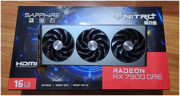  AMD 그래픽카드 사파이어 라데온 RX 7900 GRE 16GB GPU 사진 유출
