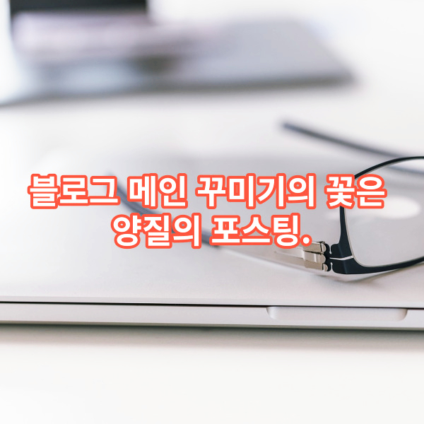 블로그 메인 꾸미기의 꽃은 양질의 포스팅 쓰기.