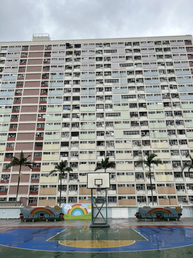 홍콩 초이홍 아파트️| 무지개아파트 | 홍콩여행 | 흐린 날 보정없는 색감