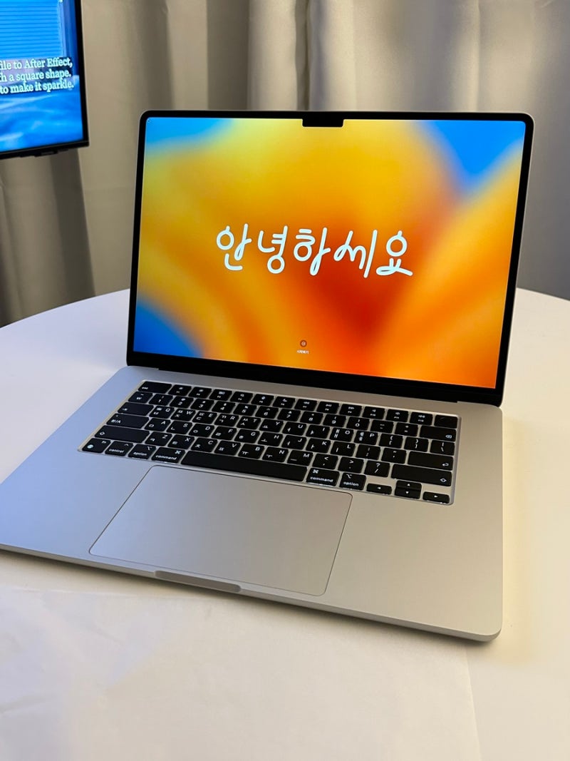 맥북 에어 M2 15인치 실버 256GB 후기, 맥북 선물 받았어요! ,애플스토어 잠실점, 맥북 개봉⭐️,....