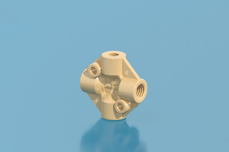  PEEK Female Thread Cross Adapter