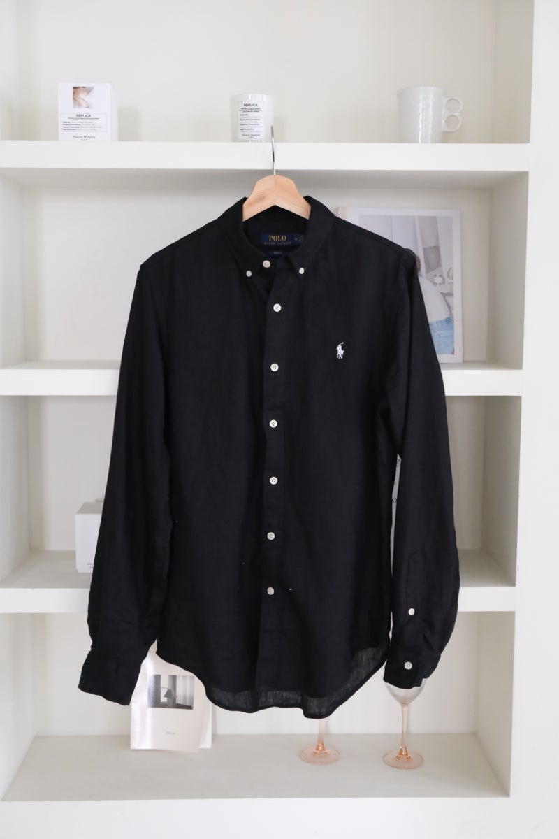 폴로 랄프로렌 Polo Ralph Lauren 슬림핏 블랙 남자 린넨셔츠 후기와 사이즈팁