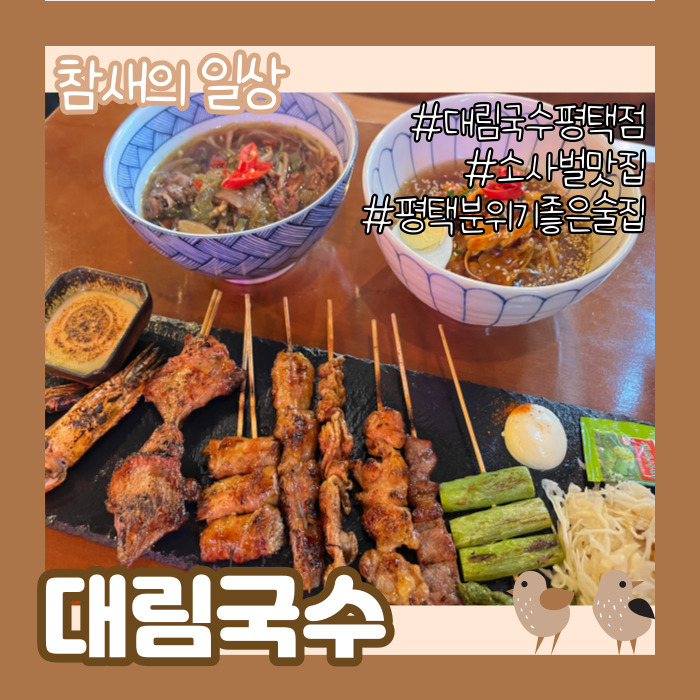  대림국수, 평택 분위기 좋은 술집 추천! 특이한 국수와 꼬치구이 맛집