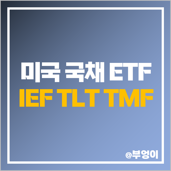 미국 국채 ETF, IEF TLT TMF 주가, 배당률, 채권 투자 방법