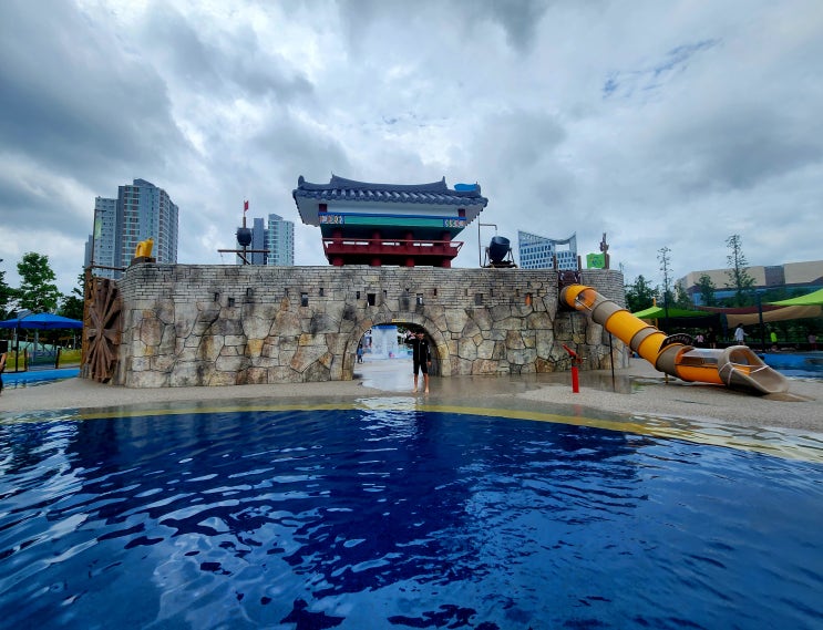  진주 아이와 가볼만한곳 물놀이터 예약 물초울공원 물놀이장